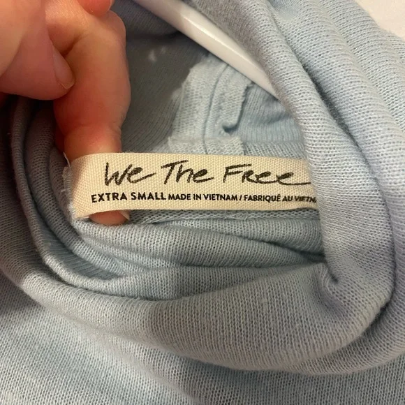 NWT light blue free people turtleneck! - Picture 4 of 5